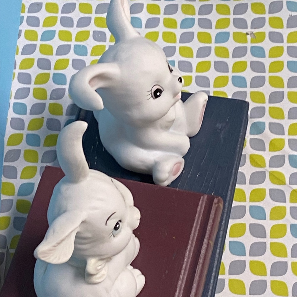 Vintage Homco white porcelain Bunnies - Picture 4 of 10